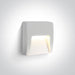 Wall & Ceiling Light White Rectangular Warm White LED Outdoor LED built in 100lm 3W ABS One Light SKU:67418/W/W - Toplightco