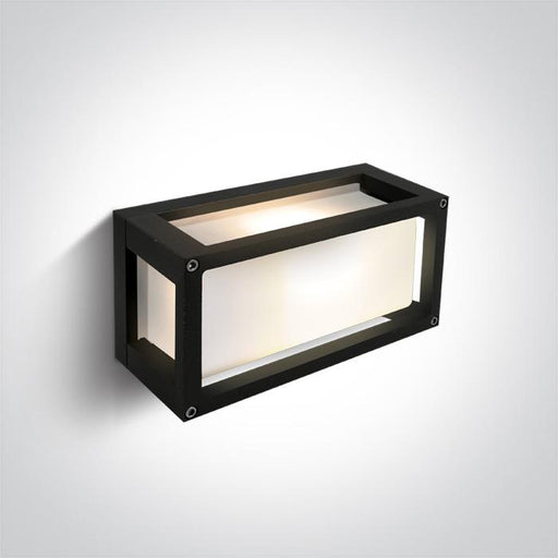 Wall & Ceiling Light Black Rectangular Outdoor Replaceable lamp 15W Die Cast One Light SKU:67420/B - Toplightco