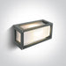 Wall & Ceiling Light Grey Rectangular Outdoor Replaceable lamp 15W Die Cast One Light SKU:67420/G - Toplightco