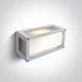Wall & Ceiling Light White Rectangular Outdoor Replaceable lamp 15W Die Cast One Light SKU:67420/W - Toplightco