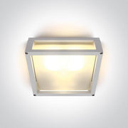 Wall & Ceiling Light White Rectangular Outdoor Replaceable lamp 2X12W Die Cast One Light SKU:67420B/W - Toplightco
