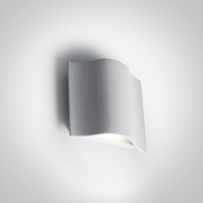 Wall & Ceiling Light White Rectangular Warm White LED Outdoor LED built in 400lm 6W Die Cast One Light SKU:67422/W/W - Toplightco