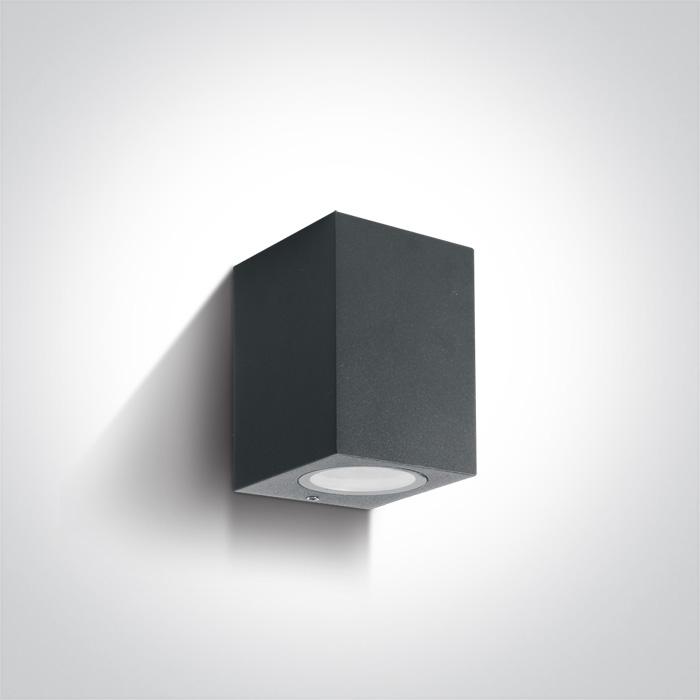 Wall & Ceiling Light Anthracite Rectangular Outdoor Replaceable lamp 7W Die Cast One Light SKU:67426/AN - Toplightco