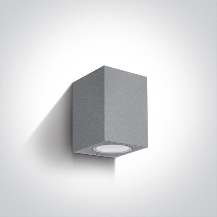 Wall & Ceiling Light Grey Rectangular Outdoor Replaceable lamp 7W Die Cast One Light SKU:67426/G - Toplightco