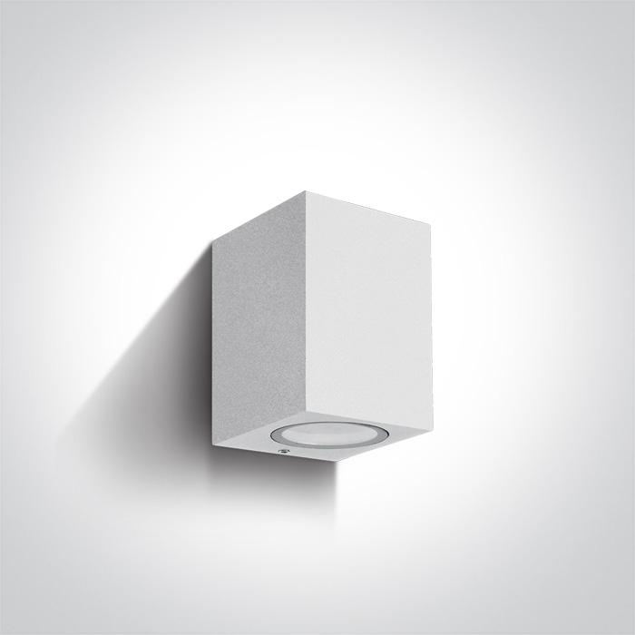 Wall & Ceiling Light White Rectangular Outdoor Replaceable lamp 7W Die Cast One Light SKU:67426/W - Toplightco