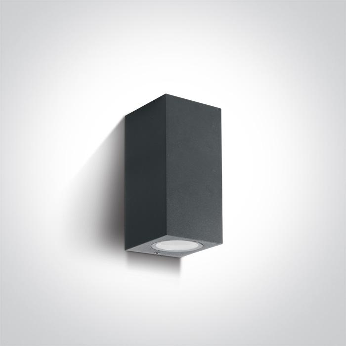 Wall & Ceiling Light Anthracite Rectangular Outdoor Replaceable lamp 2X7W Die Cast One Light SKU:67426A/AN - Toplightco