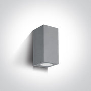 Wall & Ceiling Light Grey Rectangular Outdoor Replaceable lamp 2X7W Die Cast One Light SKU:67426A/G - Toplightco
