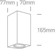 Wall & Ceiling Light Black Rectangular Outdoor Replaceable lamp 2X7W Die Cast One Light SKU:67426A/B - Toplightco