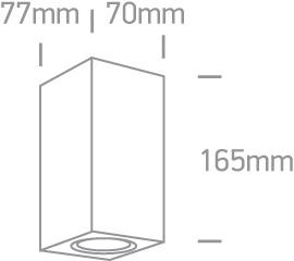 Wall & Ceiling Light Black Rectangular Outdoor Replaceable lamp 2X7W Die Cast One Light SKU:67426A/B - Toplightco