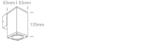 White Wall Gu10 10w Ip54 100-240v One Light SKU:67426B/W - Toplightco