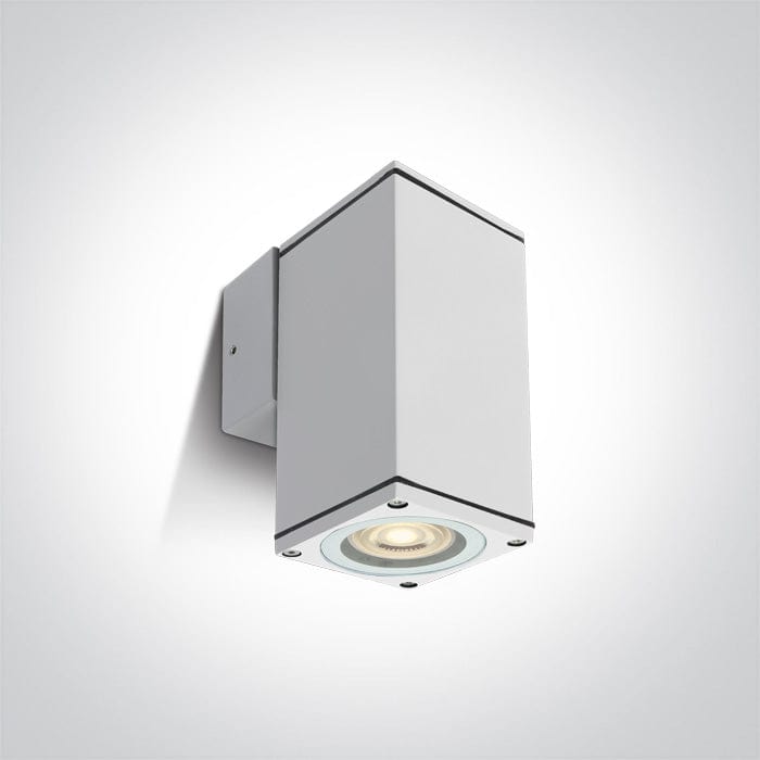 White Wall Gu10 10w Ip54 100-240v One Light SKU:67426B/W - Toplightco