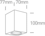 Wall & Ceiling Light Grey Rectangular Outdoor Replaceable lamp 7W Die Cast One Light SKU:67426/G - Toplightco