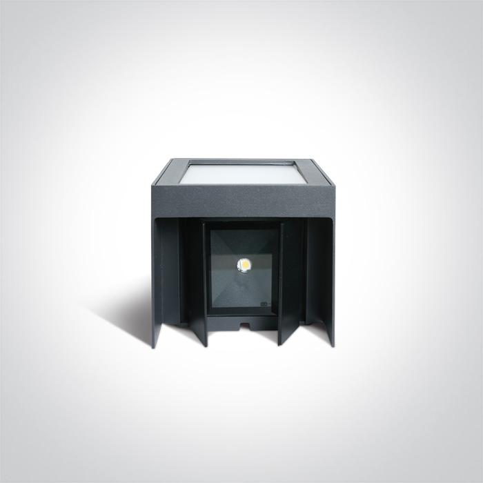 Wall & Ceiling Light Anthracite Rectangular Warm white LED Outdoor LED built in 700lm 11W Die Cast One Light SKU:67440A/AN/W - Toplightco