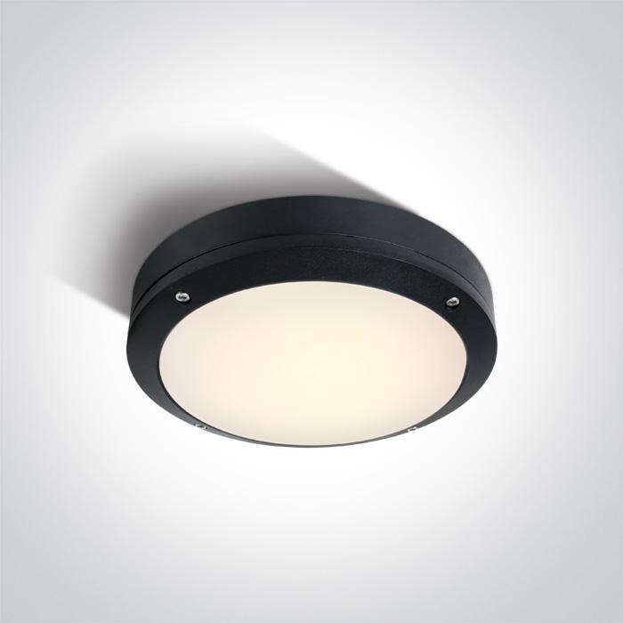 Wall & Ceiling Light Black Rectangular Warm White LED Outdoor LED built in 600lm 10W Die Cast One Light SKU:67442/B/W - Toplightco