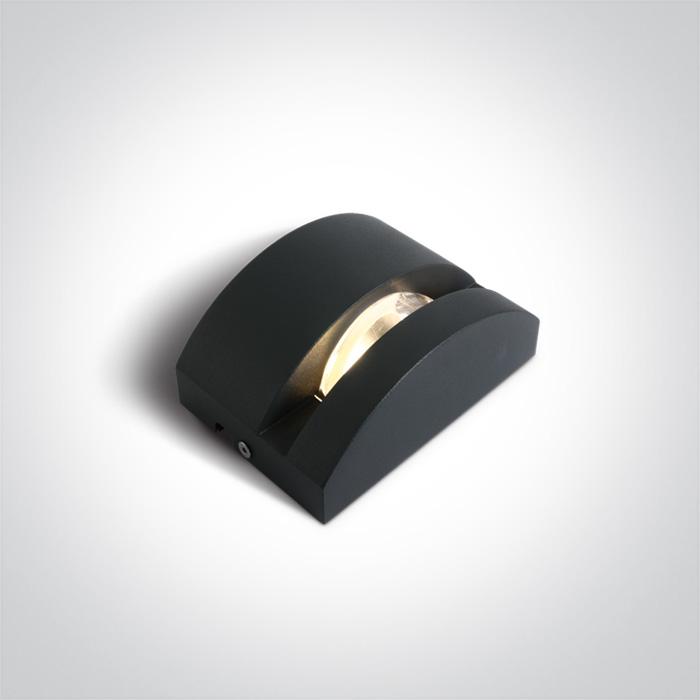 Wall & Ceiling Light Anthracite Rectangular Warm White LED Outdoor LED built in 330lm 6W Die Cast One Light SKU:67454/AN/W - Toplightco