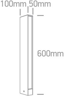 Path Light Anthracite Rectangular Warm white LED Outdoor LED built in 640lm 8W Aluminium One Light SKU:67460A/AN/W - Toplightco