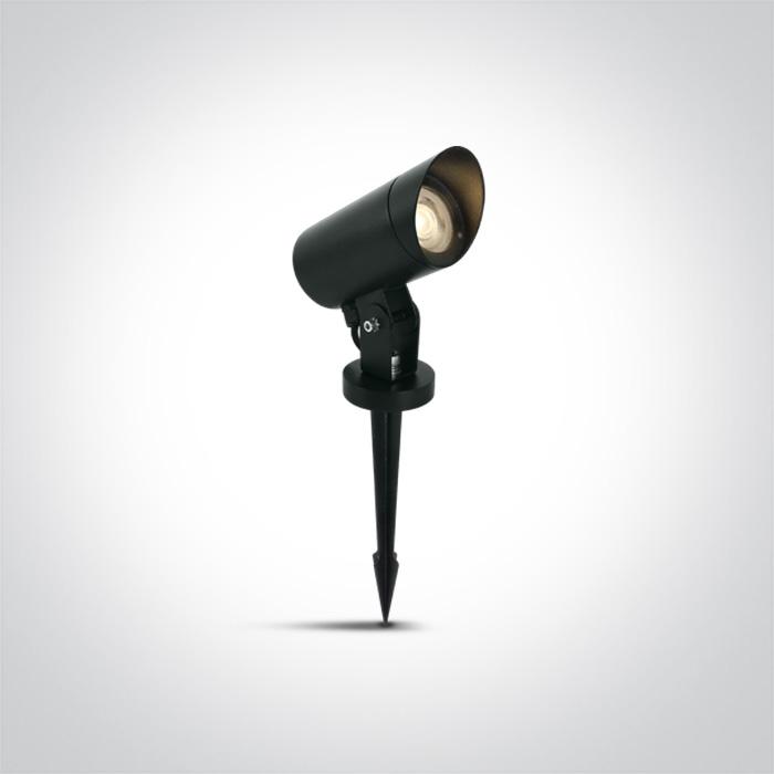 Garden Spike Light Black Circular Outdoor Replaceable lamp 10W Aluminium One Light SKU:67464G/B - Toplightco