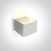 Wall & Ceiling Light White Rectangular Warm White LED built in 400lm 6W Aluminium One Light SKU:67466A/W/W - Toplightco