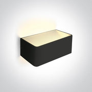Wall & Ceiling Light Black Rectangular Warm White LED built in 400lm 6W Aluminium One Light SKU:67466B/B/W - Toplightco