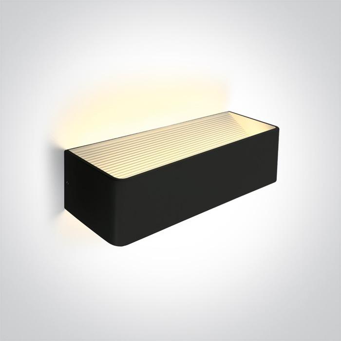 Wall & Ceiling Light Black Rectangular Warm White LED built in 800lm 12W Aluminium One Light SKU:67466C/B/W - Toplightco