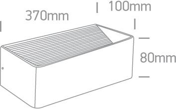 Wall & Ceiling Light White Rectangular Warm White LED built in 800lm 12W Aluminium One Light SKU:67466C/W/W - Toplightco