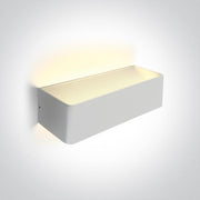 Wall & Ceiling Light White Rectangular Warm White LED built in 800lm 12W Aluminium One Light SKU:67466C/W/W - Toplightco