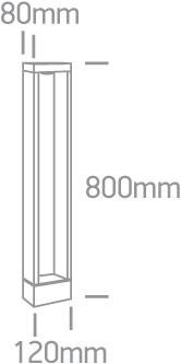 Light Post Black Rectangular Warm white LED Outdoor LED built in 500lm 10W Die Cast One Light SKU:67470A/B/W - Toplightco