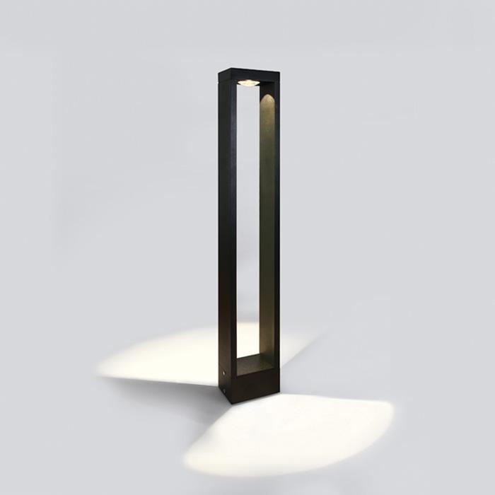 Light Post Black Rectangular Warm white LED Outdoor LED built in 500lm 10W Die Cast One Light SKU:67470A/B/W - Toplightco