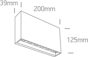 Wall & Ceiling Light Anthracite Rectangular Warm White LED Outdoor LED built in 2x500lm 2x6W ABS One Light SKU:67472/AN/W - Toplightco