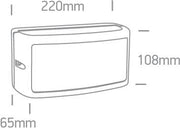 Wall & Ceiling Light Anthracite Rectangular Warm White LED Outdoor LED built in 700lm 10W Die Cast One Light SKU:67474A/AN/W - Toplightco