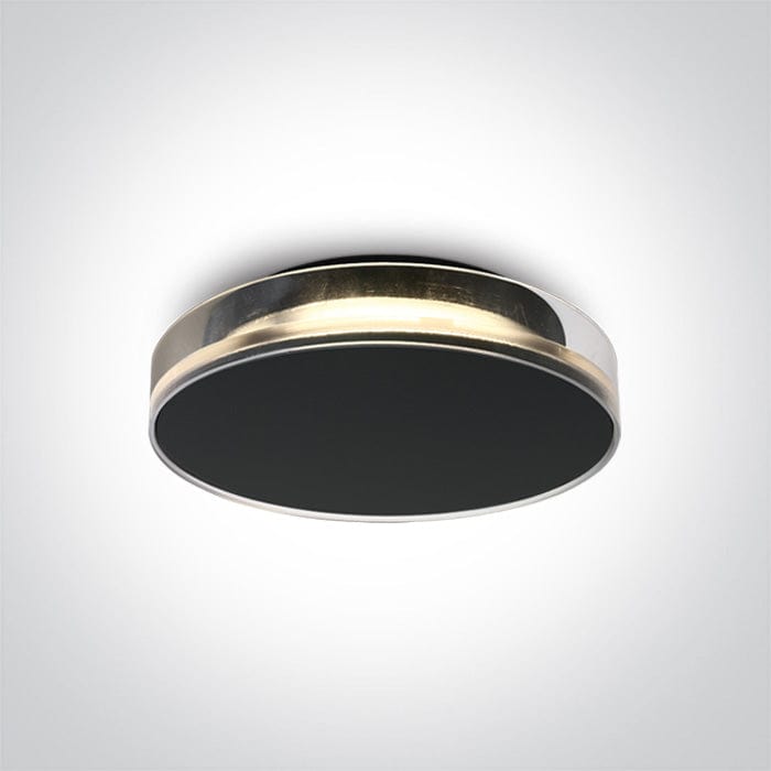 Wall & Ceiling Light Black Circular Warm White LED Outdoor LED built in 325lm 12W Die Cast One Light SKU:67478/B/W - Toplightco