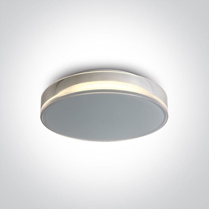 Wall & Ceiling Light White Circular Warm White LED Outdoor LED built in 325lm 12W Die Cast One Light SKU:67478/W/W - Toplightco