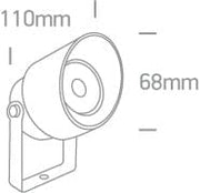 Garden Spike Light Anthracite Circular Warm white LED Outdoor LED built in 200lm 5W Die Cast One Light SKU:67488A/AN/W - Toplightco