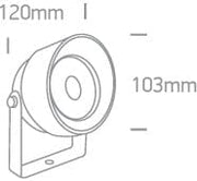 Garden Spike Light Anthracite Circular Warm white LED Outdoor LED built in 680lm 11W Die Cast One Light SKU:67488B/AN/W - Toplightco