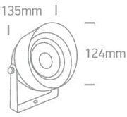 Garden Spike Light Anthracite Circular Warm white LED Outdoor LED built in 800lm 14W Die Cast One Light SKU:67488C/AN/W - Toplightco