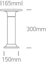 Light Post Black Circular Warm white LED Outdoor LED built in 600lm 6,5W ABS One Light SKU:67490/B/W - Toplightco