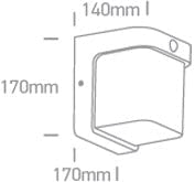 Wall & Ceiling Light Anthracite Rectangular Warm White LED Outdoor LED built in 600lm 12W Plastic One Light SKU:67492P/AN/W - Toplightco