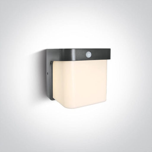 Wall & Ceiling Light Anthracite Rectangular Warm White LED Outdoor LED built in 600lm 12W Plastic One Light SKU:67492P/AN/W - Toplightco