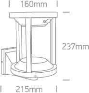 Black Led 2w Ewarm White Ip65 Solar Wall Light With Movement Sensor - Toplightco