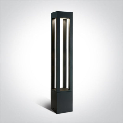 Anthracite Led Bollard 90cm 22w Cool White Ip65 230v - Toplightco