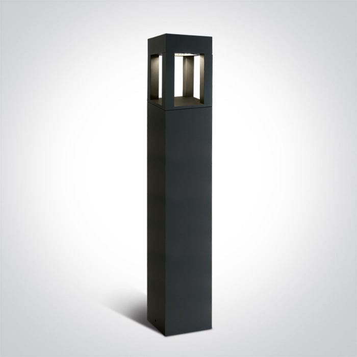 Anthracite Led Bollard 90cm 22w Cool White Ip65 230v One Light SKU:67506A/AN/C - Toplightco