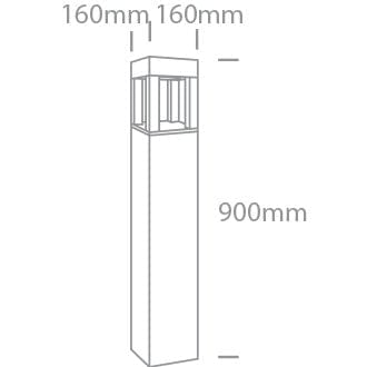 Anthracite Led Bollard 90cm 22w Cool White Ip65 230v One Light SKU:67506A/AN/C - Toplightco