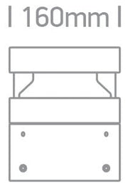 Anthracite Led Bollard 20cm 20w Cool White Ip65 230v - Toplightco