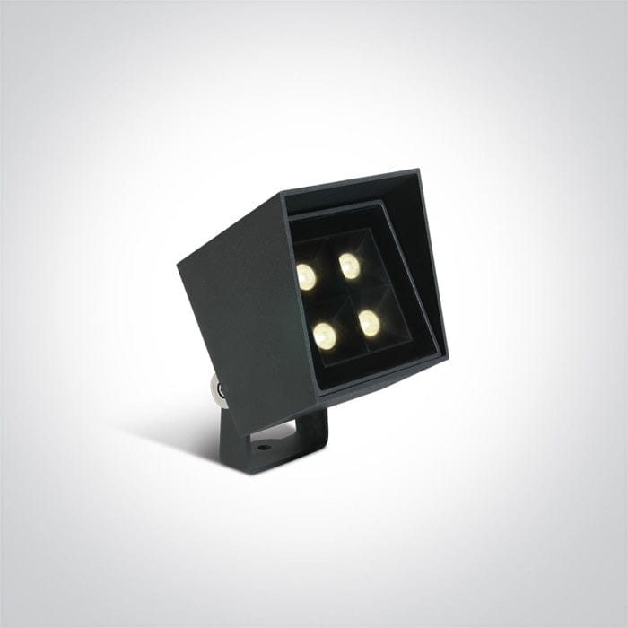 Spike Light Anthracite Rectangular Warm white LED Outdoor LED built in 550lm 6W Aluminium One Light SKU:67514/AN/W - Toplightco