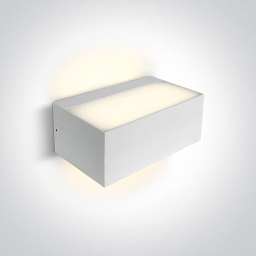 White E27 Up/Down Wall Light 12w Ip65 100-240v - Toplightco