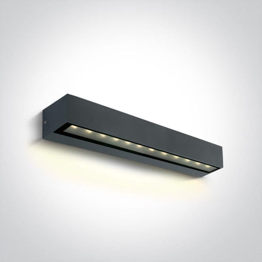 Anthracite 9W Wall light, IP65.

Complete with 500mA driver.

 

 One Light SKU:67526A2/AN/W