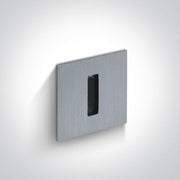 Wall Light Recessed Aluminium Rectangular Warm White LED Outdoor 120lm Aluminium One Light SKU:68004/AL/W - Toplightco
