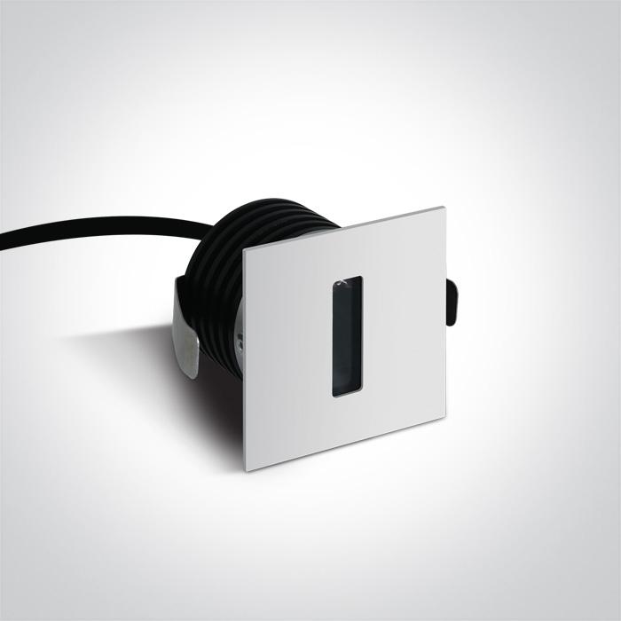 Wall Light White Rectangular Warm White LED Outdoor 120lm Aluminium One Light SKU:68004/W/W - Toplightco