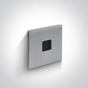 Wall Light Recessed Aluminium Rectangular Warm White LED Outdoor 40lm Aluminium One Light SKU:68004A/AL/W - Toplightco