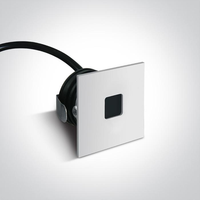 Wall Light White Rectangular Warm White LED Outdoor 40lm Aluminium One Light SKU:68004A/W/W - Toplightco